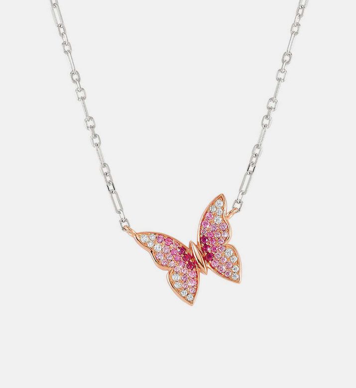 Crysalis Cubis Zircona Butterfly Necklace