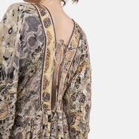 Flared V-neck Dress