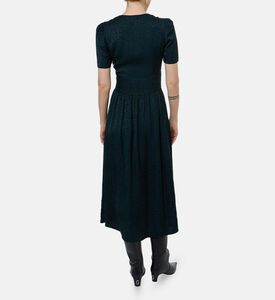 The Kooples Abstract-print High-waist Midi Dress, Model View