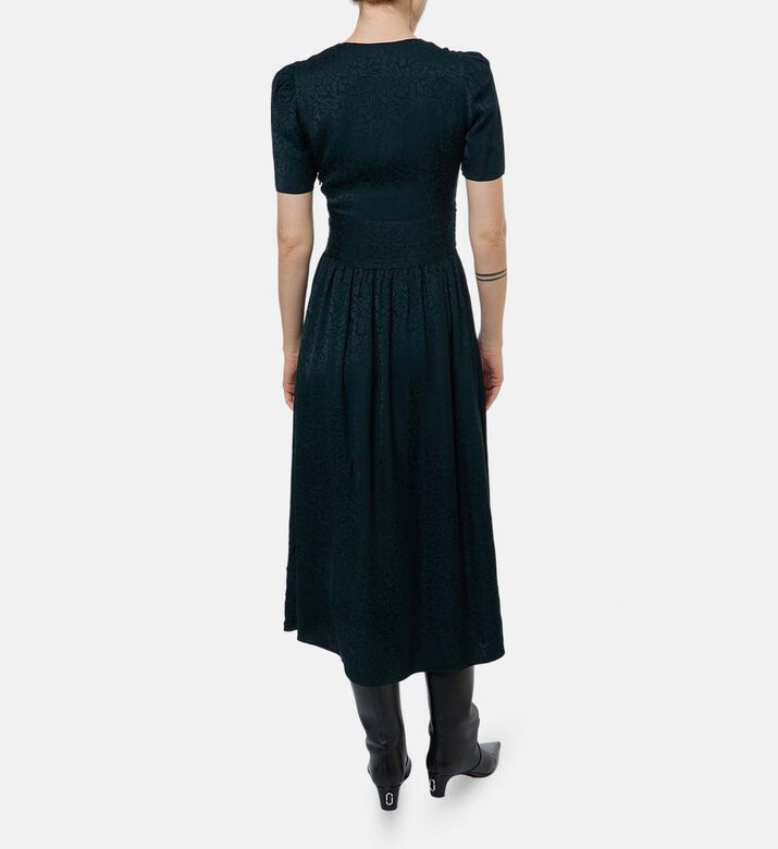 The Kooples Abstract-print High-waist Midi Dress, Model View