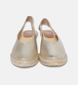 Salvi Elastic Strap Wedge Slingbacks, Gold, Eu-36, Packshot View