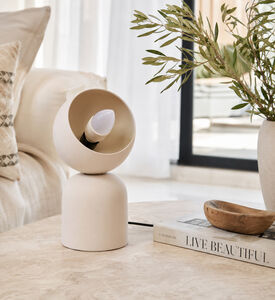 Home Deco and More Floral 3 Pin Table Lamp, Beige, Packshot View