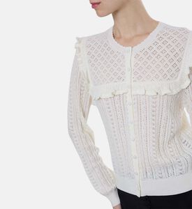 Ruffle Collar Knitted Cardigan Ruffle Collar Knitted Cardigan