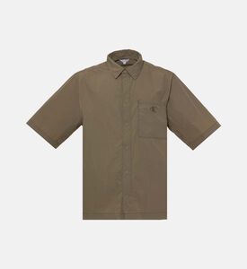 قميص قطن بشعار سي كي بصف أزرار