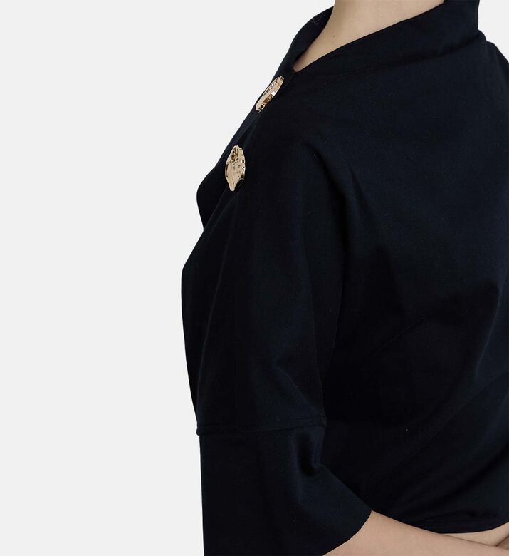 بلوزة بعقدة غير متماثلة،