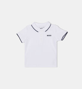 Embroidered Logo Contrast Tipping Polo Shirt