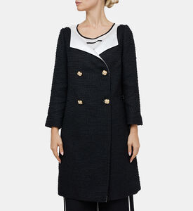 معطف بصفي أزرار لؤلؤية