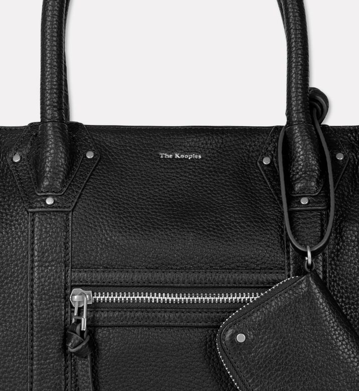 The Kooples Logo-detail Silver-tone Hardware Slouchy Tote Bag, Packshot View