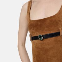 Sleeveless Suede Dress