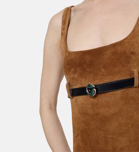 Sleeveless Suede Dress