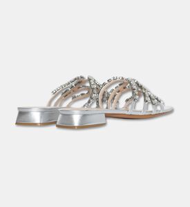 Albano Shoes Flat Stones, Silver, Eu-41, Packshot View