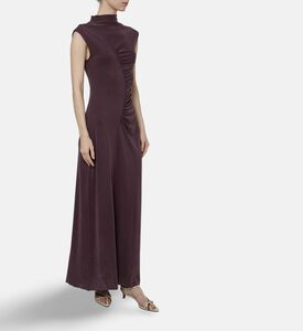 Samsoe Ruched High-neck Maxi Dress, Model View