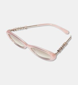 Chanel Acetate Oval Logo-temple Sunglasses, Pink, Packshot View