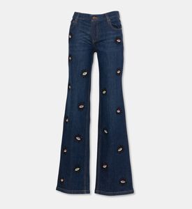 Alice and Olivia Eyes-embellished Button Closure Pants, Packshot View