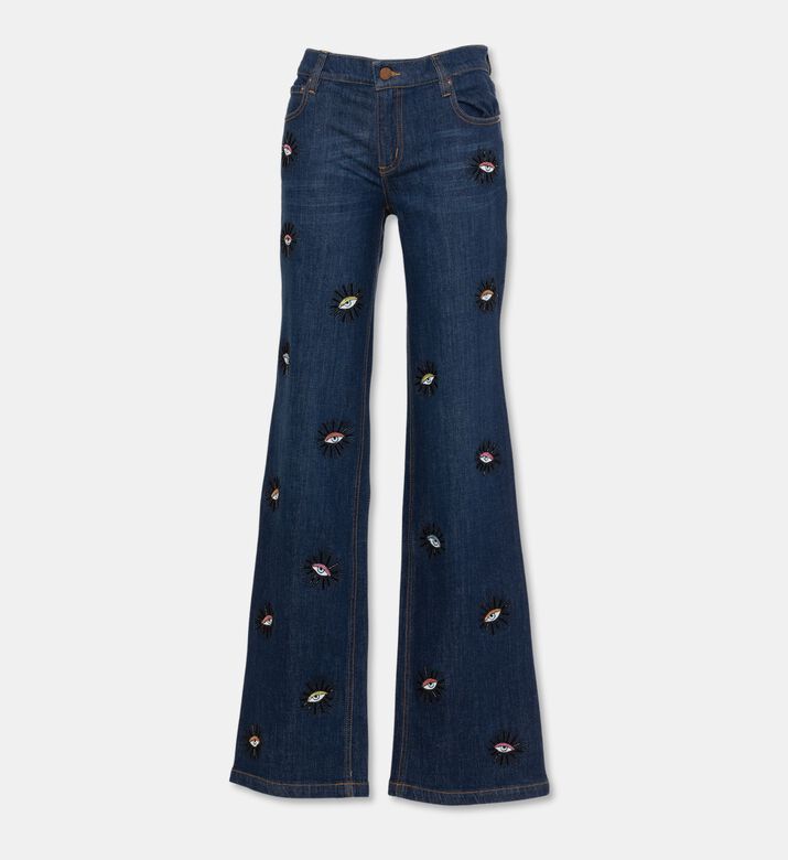 Alice and Olivia Eyes-embellished Button Closure Pants, Packshot View