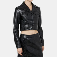 Cropped Vinyl Jacket