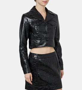 Cropped Vinyl Jacket