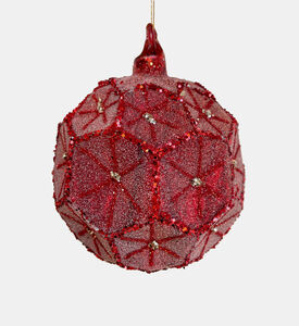Glitter Sugared Glass Comb Bauble Glitter Sugared Glass Comb Bauble