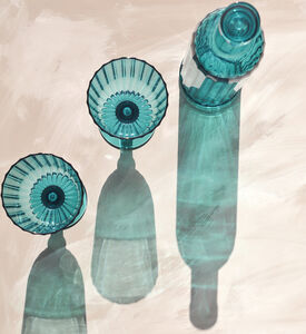 Embossed Colored Acrylic Bottle