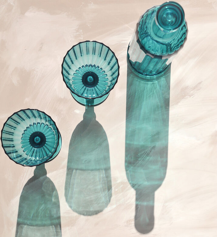 Embossed Colored Acrylic Bottle