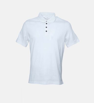 Ribbed Collar Cotton Polo Shirt