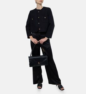 Ba and Sh Gold-tone Buttons Front Patch Pockets Cardigan, Model View