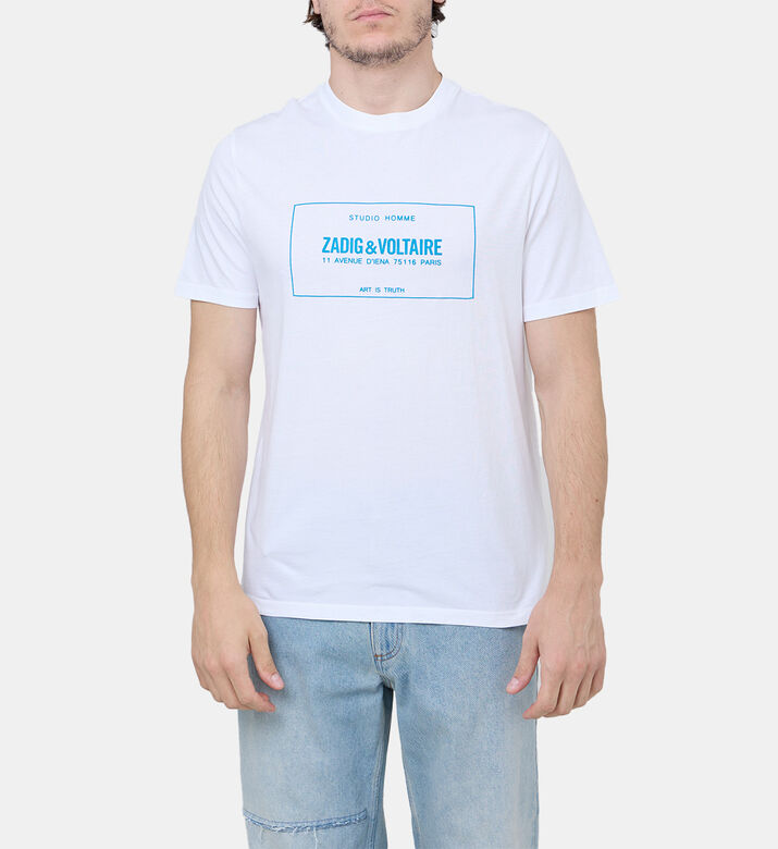 Rubber-look Graphic Short-sleeve T-shirt