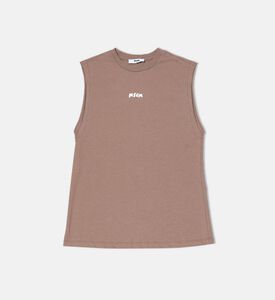 Multi Logo Print Jersey Tank Top