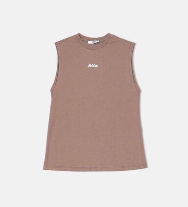 Multi Logo Print Jersey Tank Top