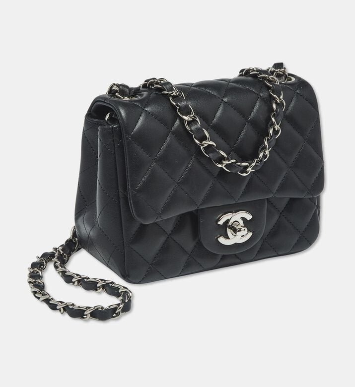 Chanel Preowned Chanel Cc Mini Black Square Flap Bag, Packshot View