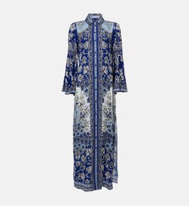 All-over Floral-print Button Closure Dress