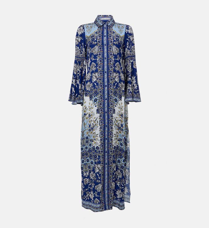 All-over Floral-print Button Closure Dress