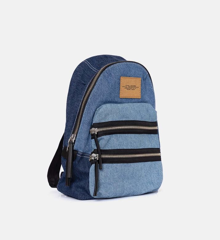 The Biker Colorblock Denim Large Backpack