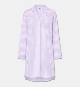 Galeries Lafayette Striped Button-down Nightshirt, Packshot View