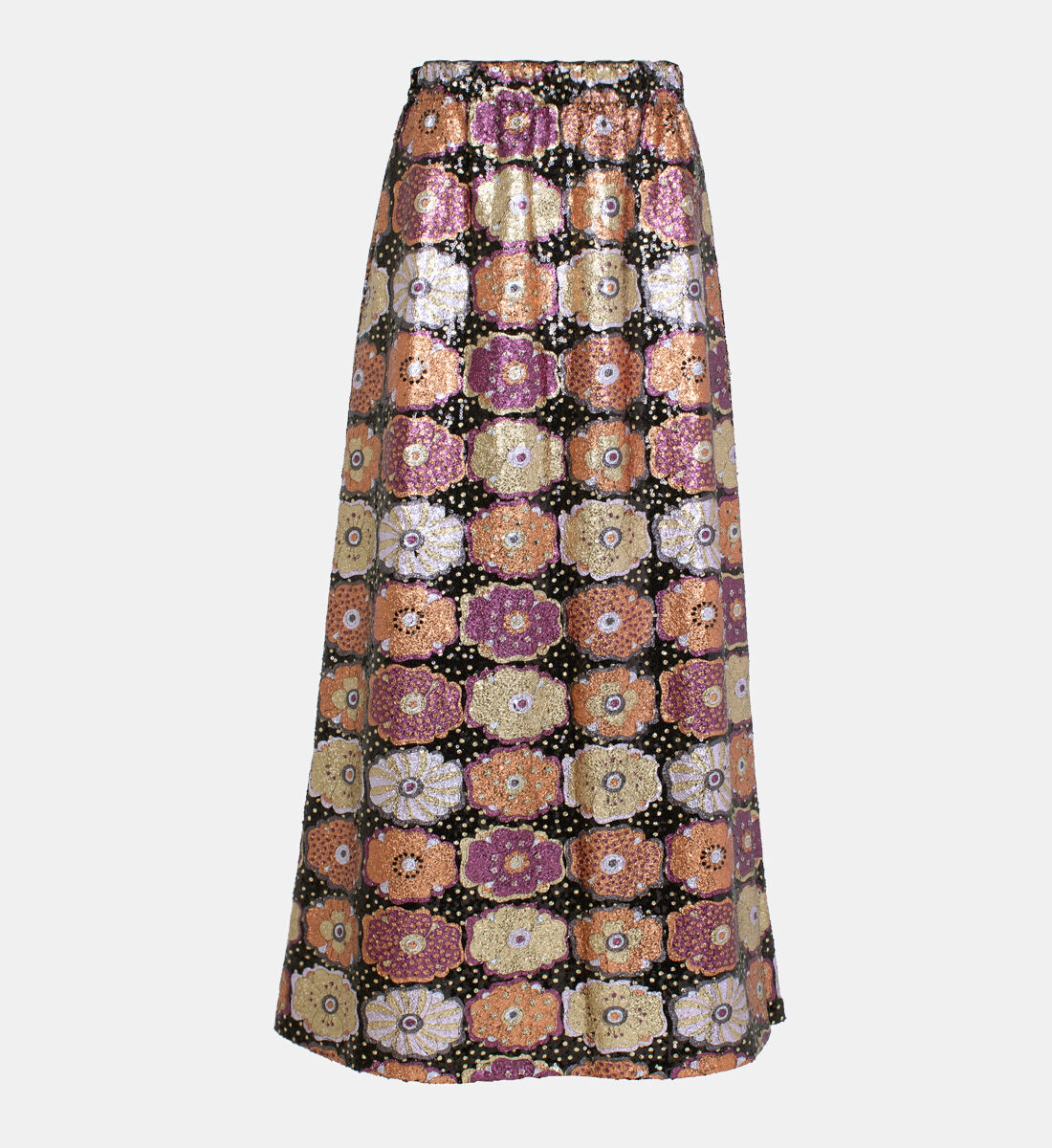 Printed online long skirt