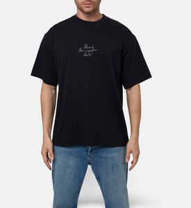 Axel Arigato Contrasting Logo-script Embroidery T-shirt, Model View