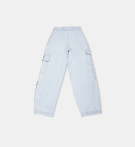 بنطال دينم كارجو برقعة لوغو