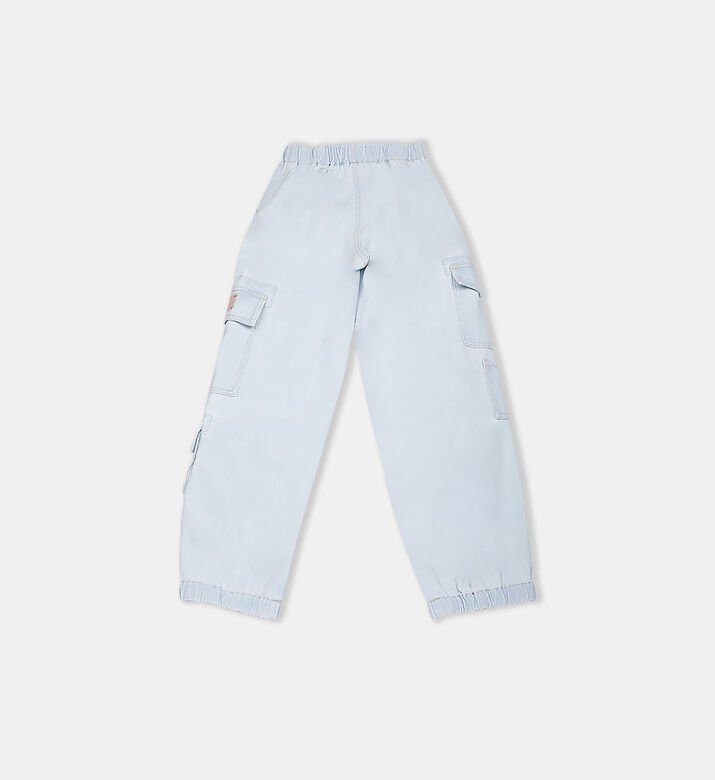 بنطال دينم كارجو برقعة لوغو