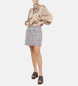 Texas A-line Tweed Mini Skirt