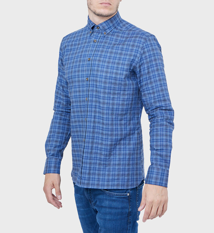 Double Face Checker Button-up Shirt