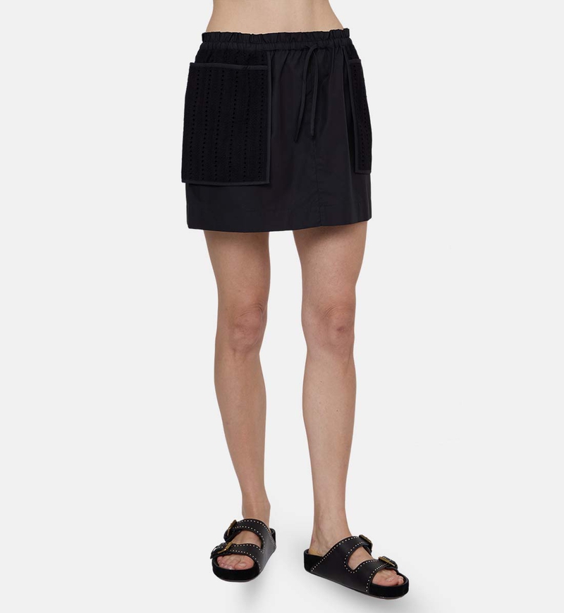 Samanarola Broderie Anglaise Loose-fit Skirt