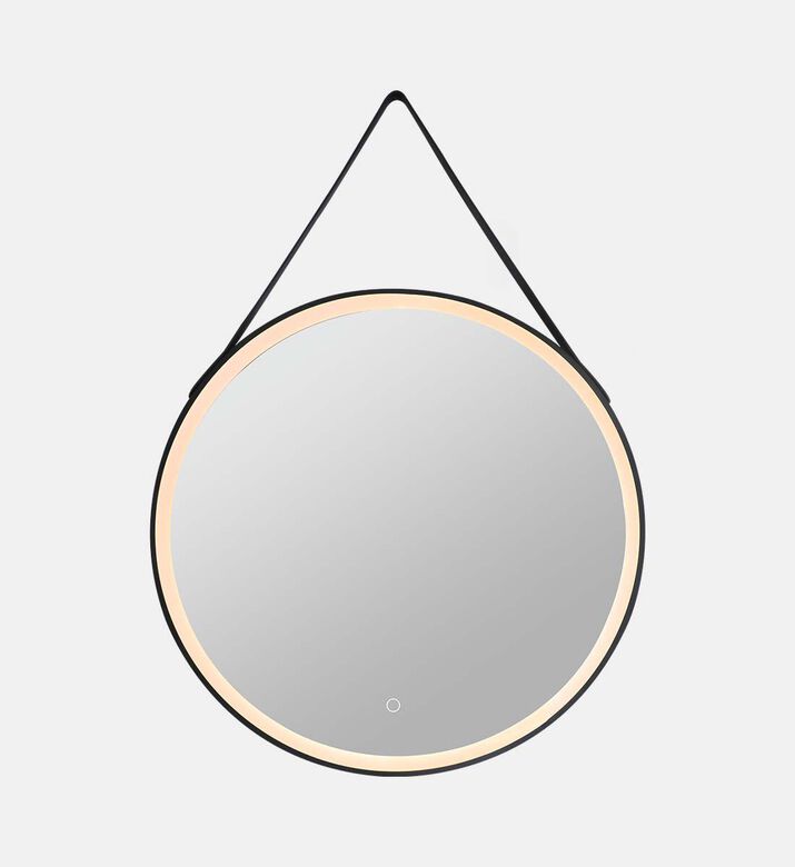 Home Deco and More Round Steel Frame Belt Bathroom Mirror, Packshot View