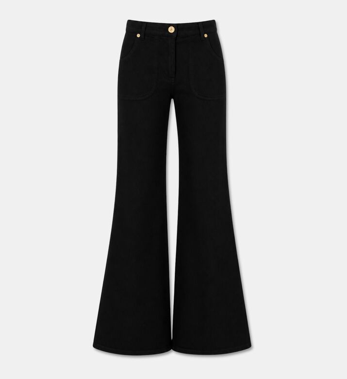 Luisa Spagnoli Slip Pockets Wide-leg Pants, Black, 40, Packshot View