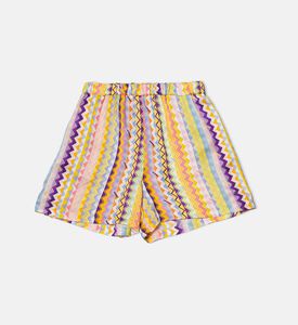 شورت بنقشة متعرجة ملونة