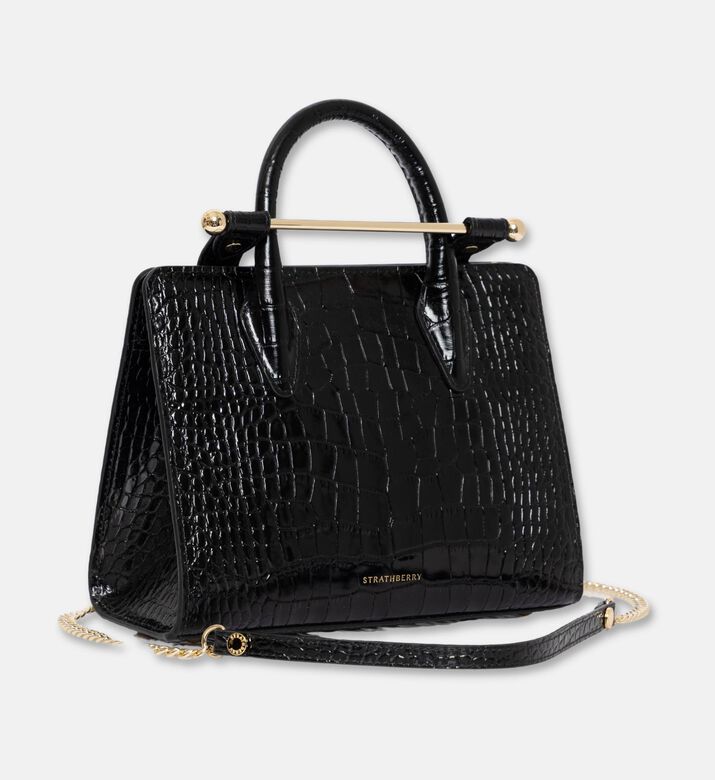 Strathberry The Strathberry Mini Tote Bag, Black, Packshot View