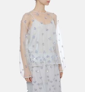 Forte-Forte All-over Floral Sequined Shirt, Model View