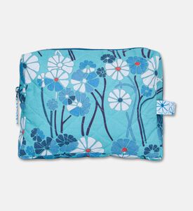 Karma on the Rocks Kiku Aqua Cotton Medium Pouch, Packshot View