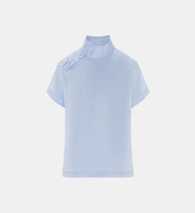 بلوزة جيما بياقة عالية