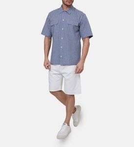 قميص قطني عضوي بنقشة مربعات