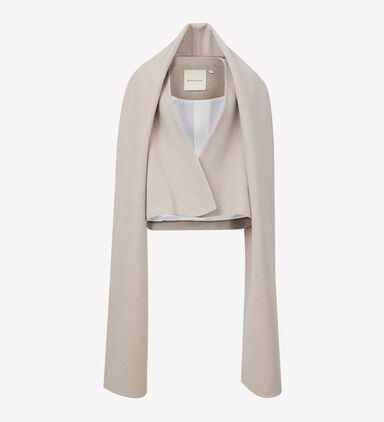 Tamuna Scarf Short Wool Coat